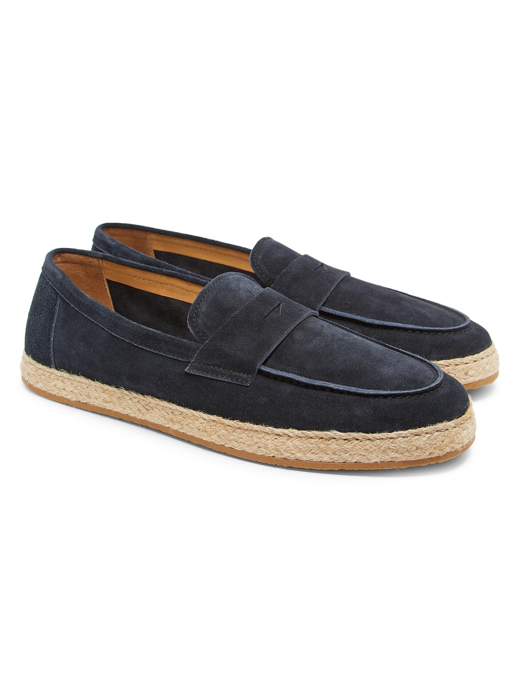 ソ*き様 ブルネロクチネリ エスパドリーユ ローファー ネイビー スエード 43 Brunello Cucinelli - スエードエスパドリーユローファー を