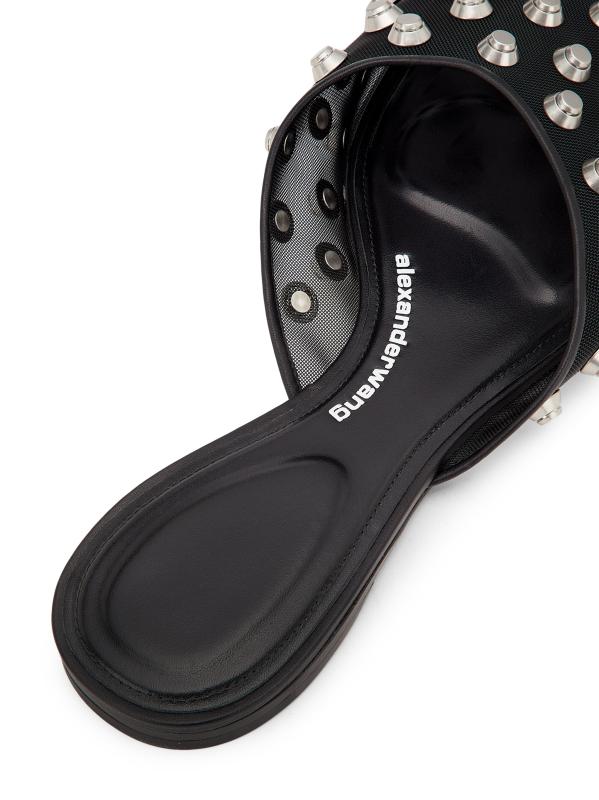 Shop Alexander Wang - Rhodes Embellished Flat Slippers