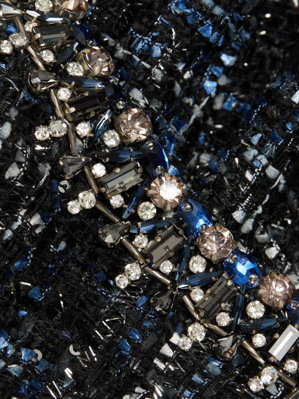 #6: فستان لانا مزين بعمود من التويد - صقيع أوبسيديان