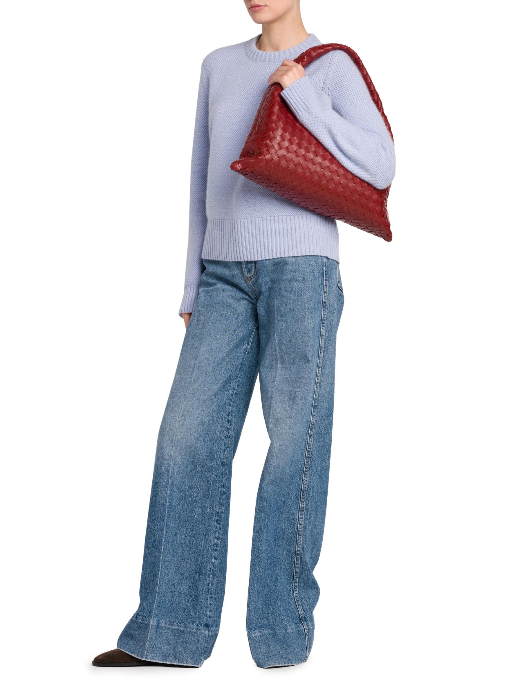 Shop Bottega Veneta - Small Hop Intrecciato Leather Hobo Bag Shop Bottega Veneta - Small Hop Intrecciato Leather Hobo Bag