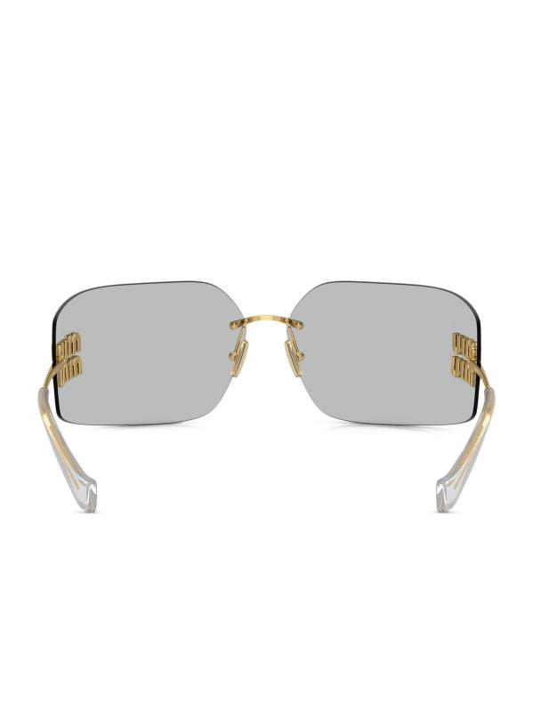 #3: نظارات شمسية شيلد 80 ملم - ذهبي+رمادي