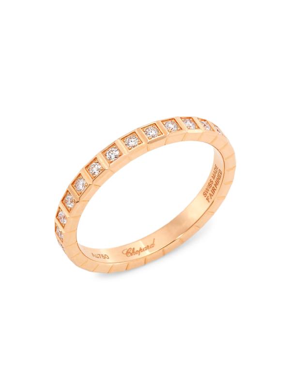 K１８Ｋ　ショパール リング　ローズゴールド Chopard - ショパール アイスキューブ リング 1PD K18ローズ