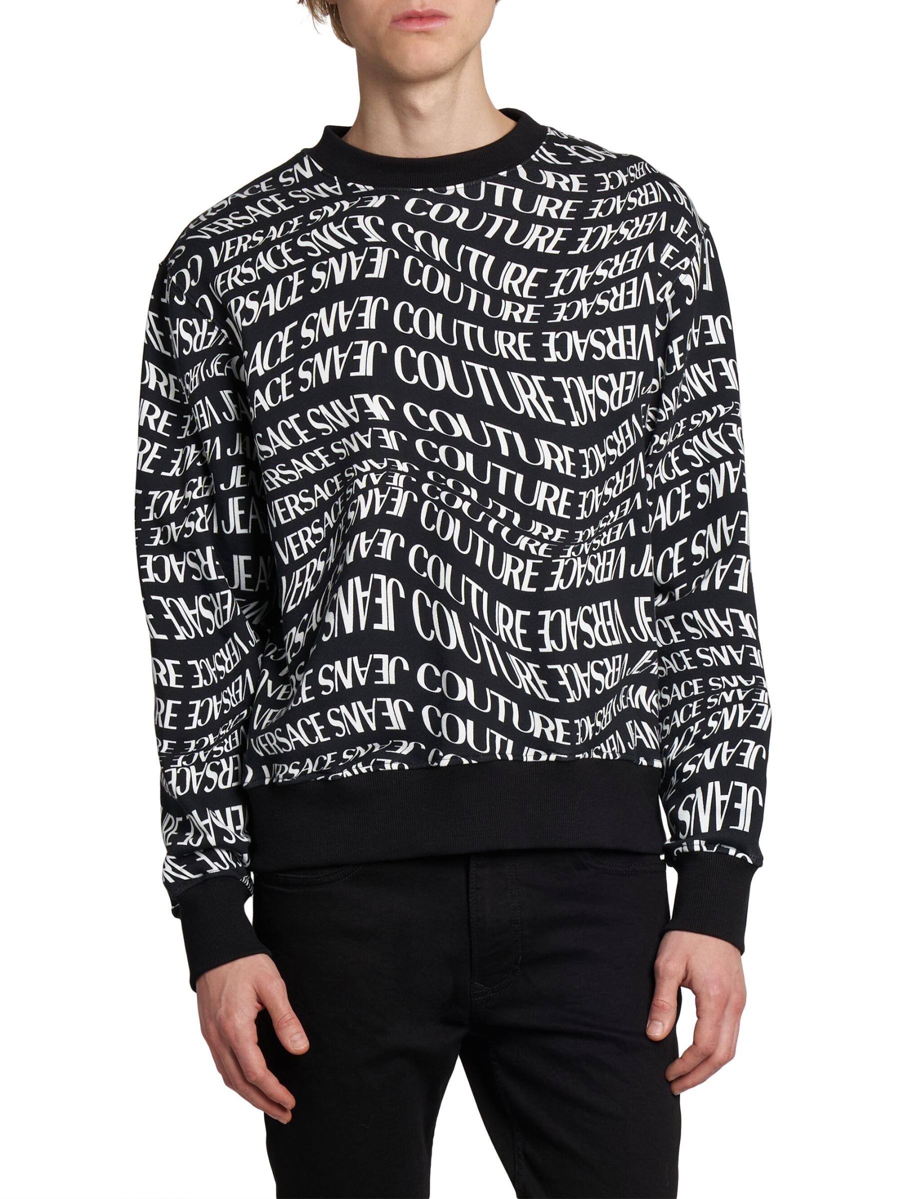 VERSACE JEANS COUTURE スウェットシャツ ロゴ フーディ Men's Sweatshirts | VERSACE Jeans Couture US