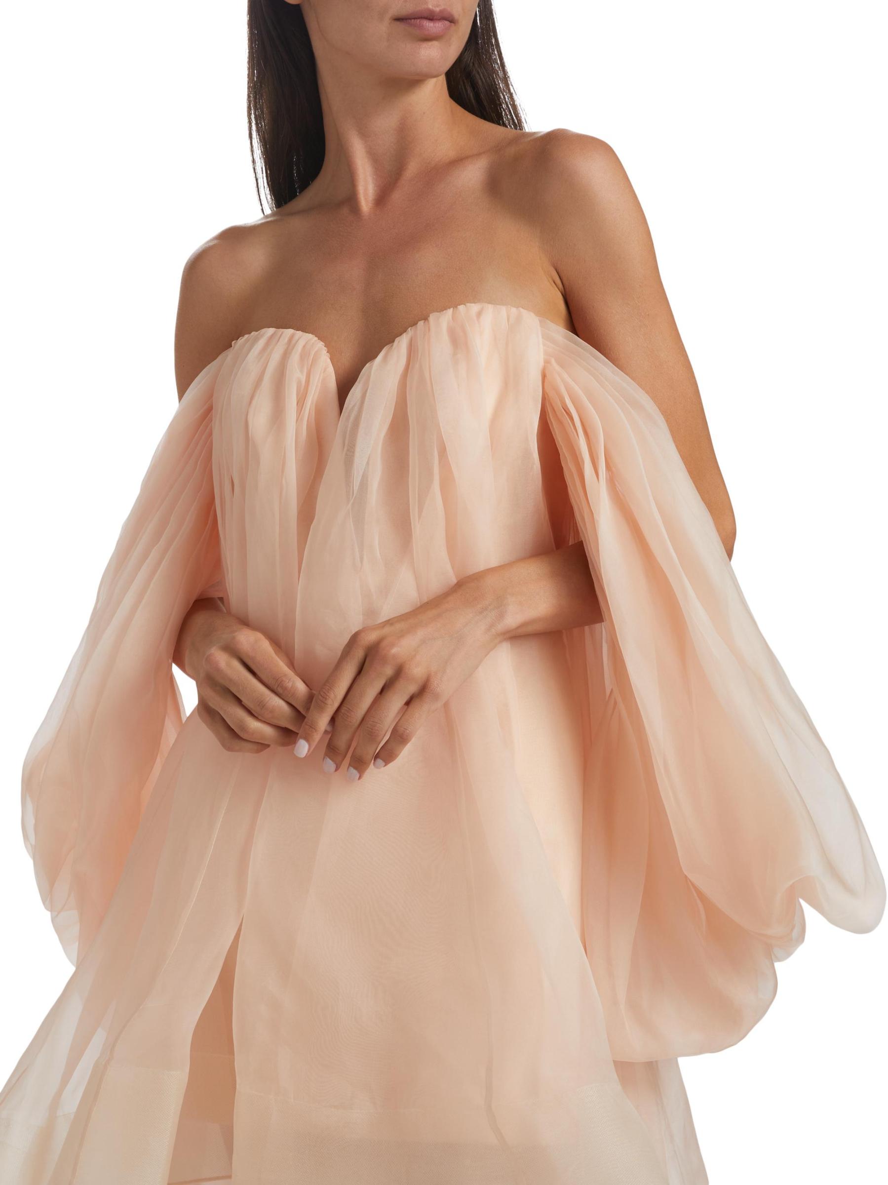 Crush Strapless Tulle Minidress
