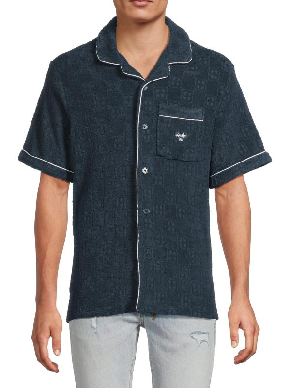 Shop Ksubi Lounge Cotton Terry Resort Shirt Saks Fifth Avenue