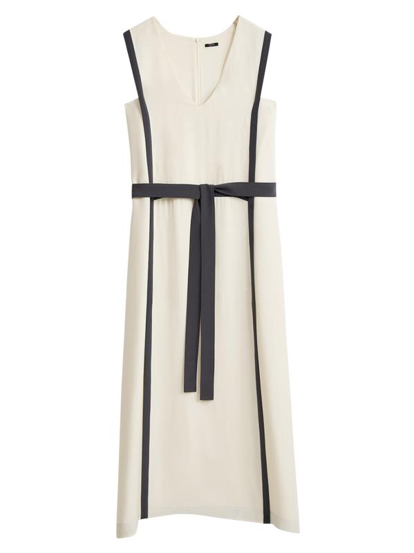 فستان Muguet سيلك كريب شيفت متوسط الطول