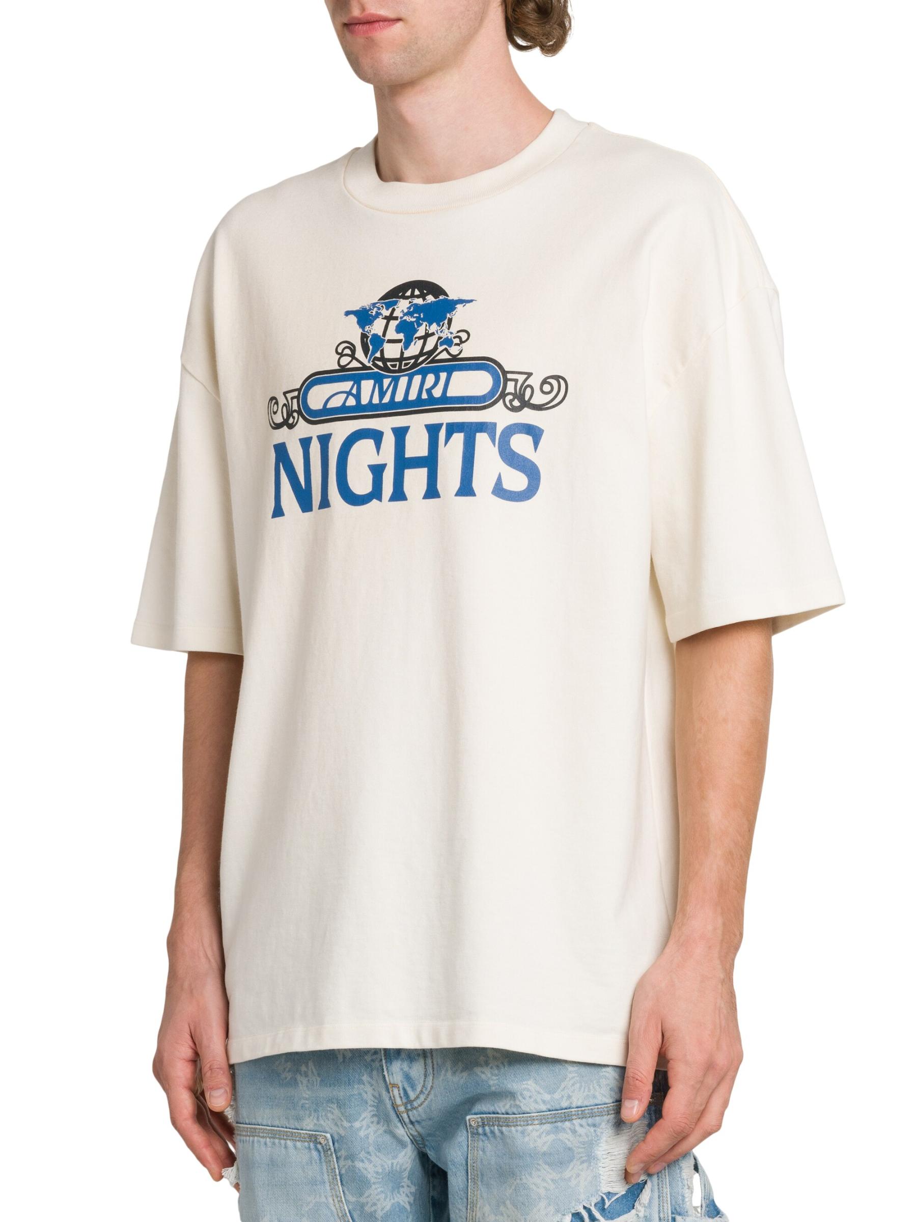 【関送込】AMIRI NIGHTSオーバーサイズ クルーネック Tシャツ Amiri - アミリ・ナイト・コットン・オーバーサイズ・クルー