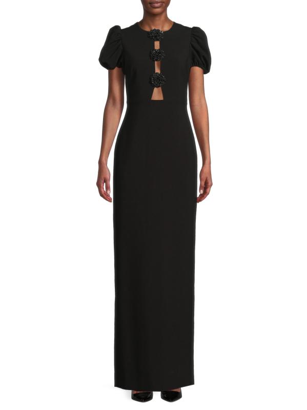 #2: فستان روزيت مزيّن بالكريستال من دروب 11 غريفين - أسود