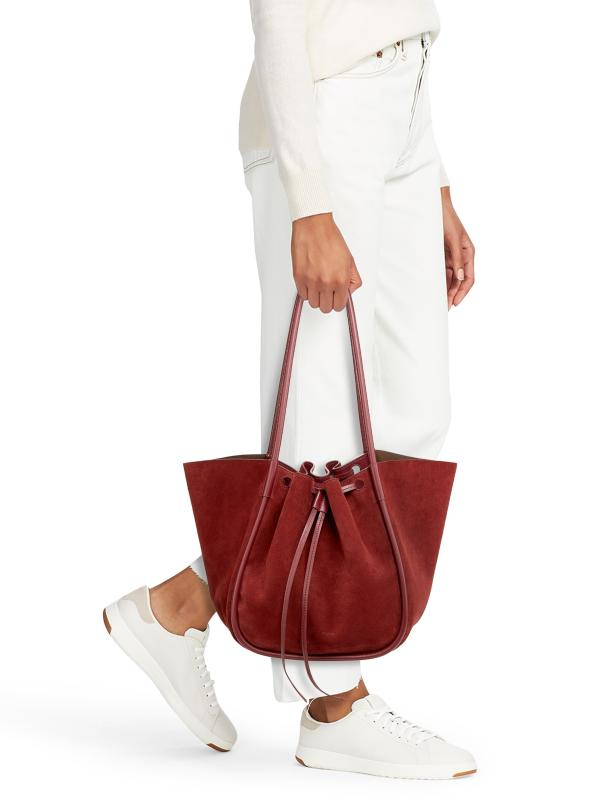 Shop Proenza Schouler - Large Ruched Soft Suede Tote | Saks