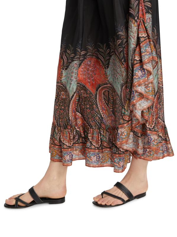 Shop Zimmermann - Rhiannon Ruffled Printed Maxi Skirt | Saks