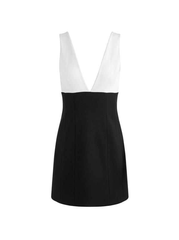 فستان ماندي قصير للغطس بلونين