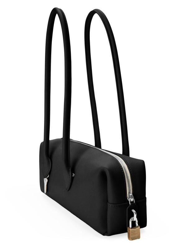 #2: حقيبة كتف متوسطة الحجم من الجلد Roux - أسود