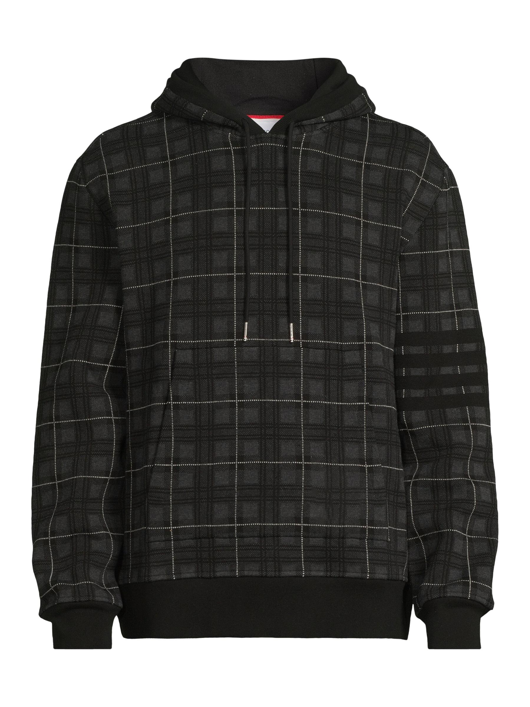 【関税込み】Thom Browne グレー チェック 4-Bar フーディ Thom Browneのグレー 4-Bar フーディがセール中