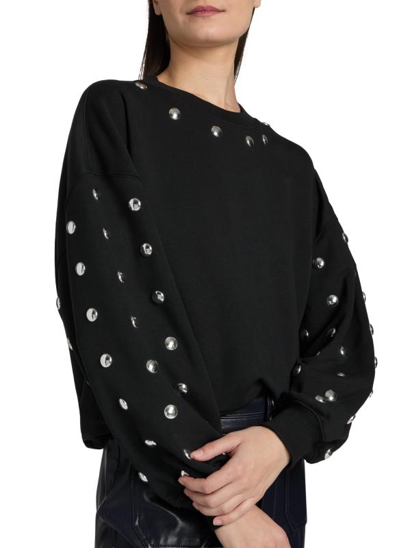 #5: سويت شيرت براندي مرصع - أسود