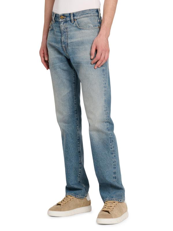 #3: بنطال جينز ميدوسا بتصميم مستقيم - أزرق متوسط