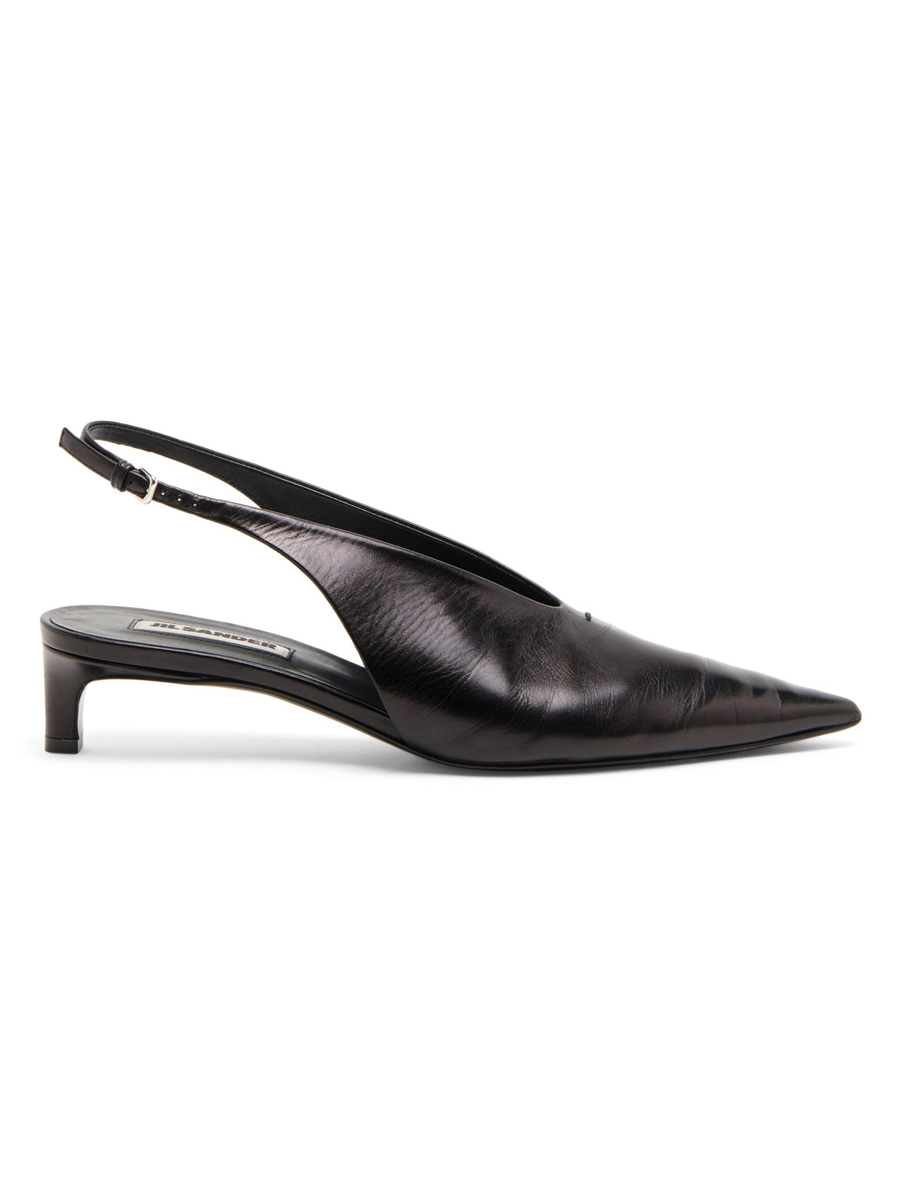 Shop Jil Sander - 40MM Leather Slingback Pumps | Saks Fifth