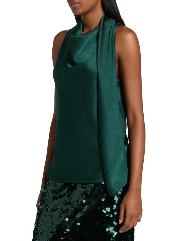 #3: بلوزة ساتان برقبة على شكل وشاح - جونيبر