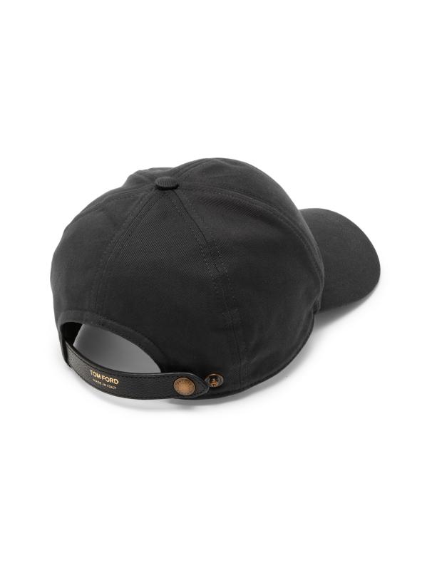 【Tom Ford】TFコットンキャンバス野球帽、ブラック Tom Ford - Black Canvas TF Baseball Cap | Mitchell Stores