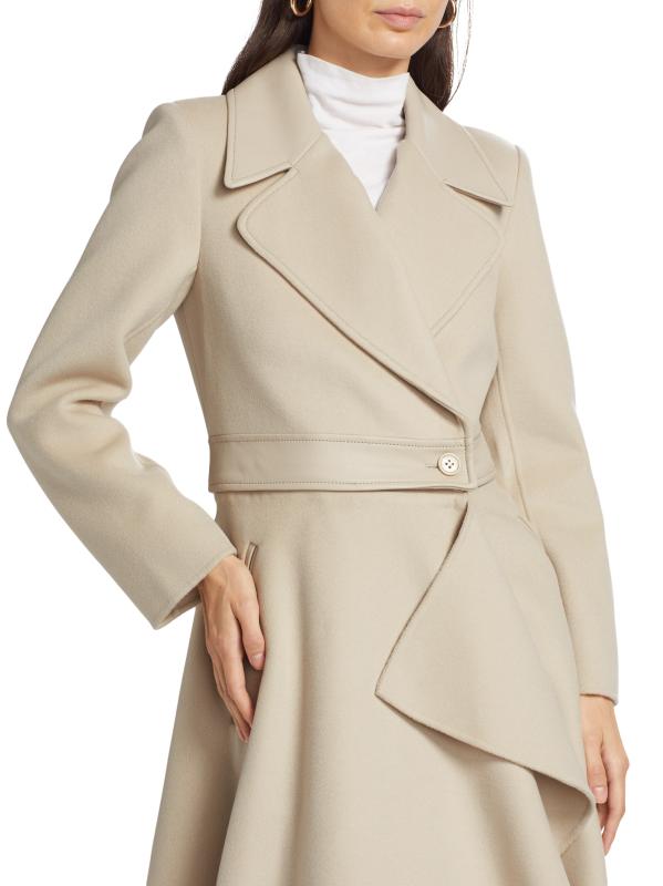 MACKAGE コート Rose Wool and Leather Coat ウール ＆ レザー Mackage Rose Wool and Leather Coat | Saks Fifth Avenue