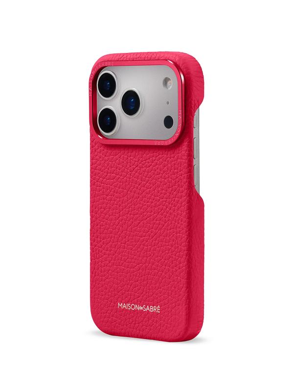 #2: غطاء هاتف جلدي (آيفون 17 برو) - فوشيا شيبويا