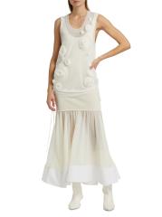 送関込【3.1 Phillip Lim】ロゼット ガーゼコンボタンクドレス ロゼット付きガーゼコンボタンクドレス (3.1 Phillip Lim