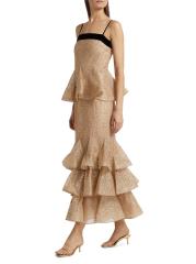 【Zimmermann】PAVILION GLITTER FLUTTER SLIP グリッターマキシ Zimmermann Pavilion Glitter Flutter Slip Dress | Steven Dann
