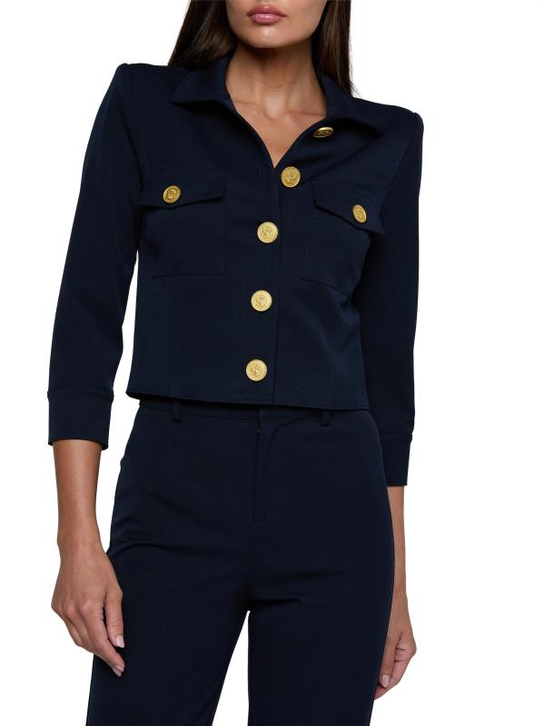 #2: جاكيت قصير من نسيج قطني طويل من كومي - منتصف الليل