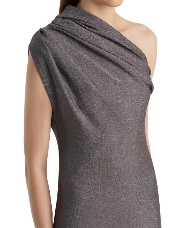 #4: فستان كوكتيل كوست ميتاليك غير متماثل - غونميتال