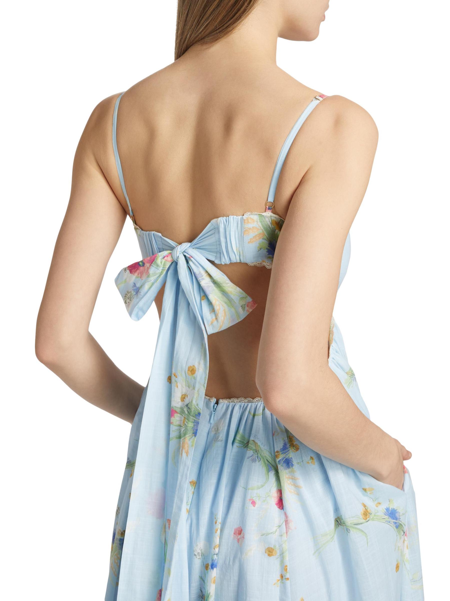 Shop Zimmermann - Lucky Picnic Floral Linen Maxi Dress | Saks