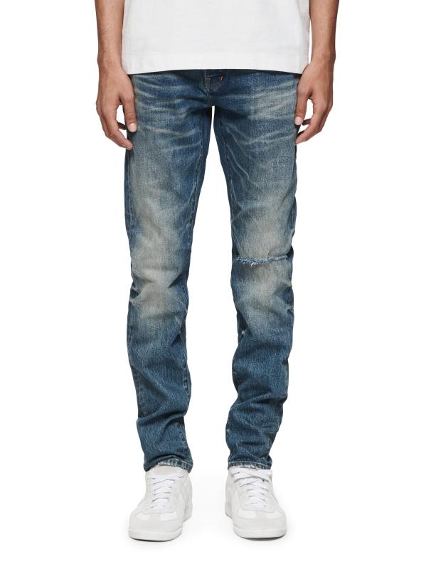 送料関税込【PURPLE BRAND】P001 Vintage Knee Blowout スキニー Purple Brand P001 Vintage Knee Blowout Jeans | Blue | FARFETCH
