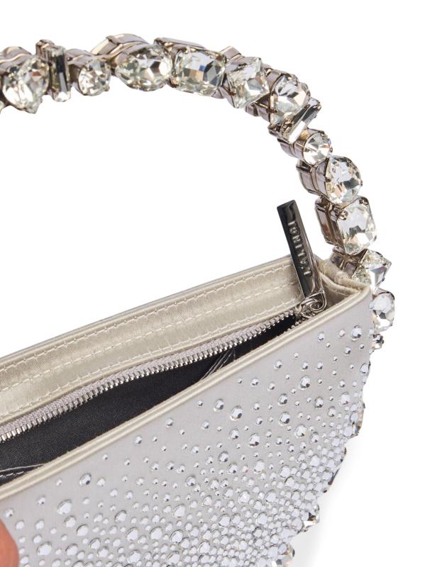 #5: حقيبة تاليا إترنيتي من الساتان مزيّنة - فضة