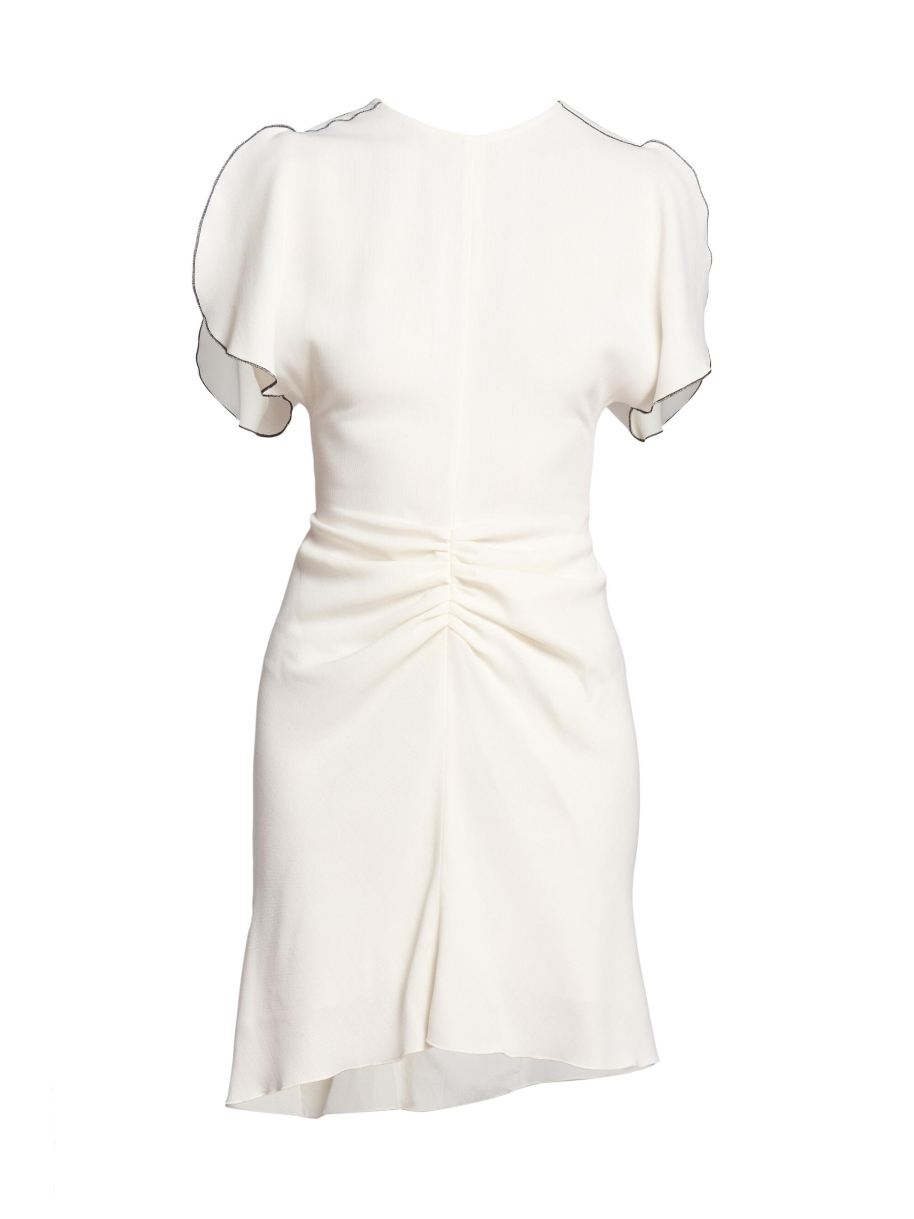 Shop Victoria Beckham - Satin Gathered Waist Minidress
