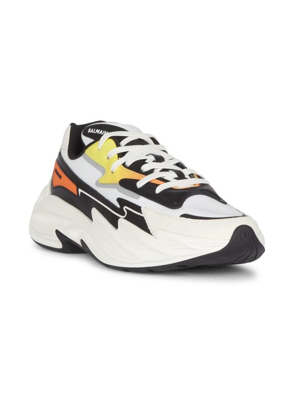 Shop Balmain - Run Row Leather Low-Top Sneakers | Saks Fifth