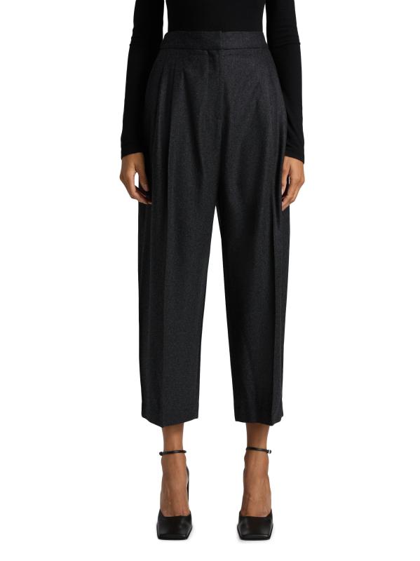 #2: بنطال قصير من الصوف ذو الثنيات - فحم الإنتراسيت