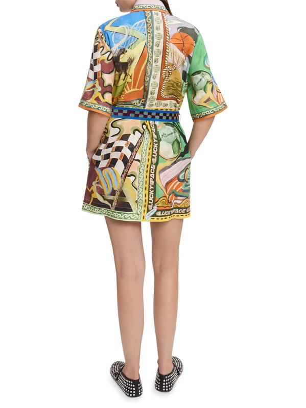 #3: قميص لاكي بيس من الكتان - متعدد