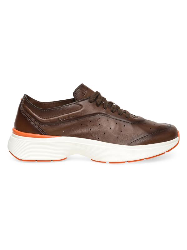【SANTONI】メンズ バウンス スニーカー around the shoes スニーカー 「牛革 レザー」アラウンドザ
