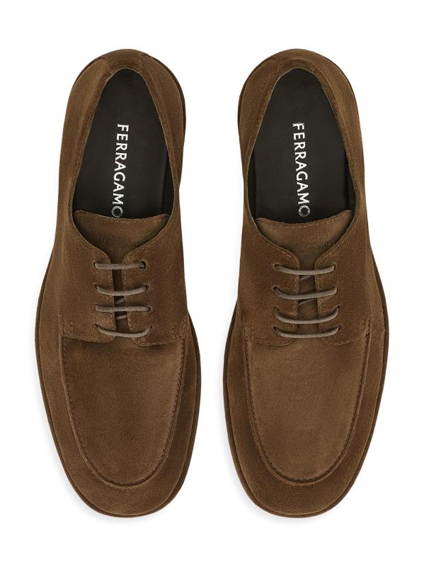 【美品】サルヴァトーレ フェラガモ　スウェード レースアップ 革靴 超美品 Salvatore Ferragamo スエード レースアップブーツ