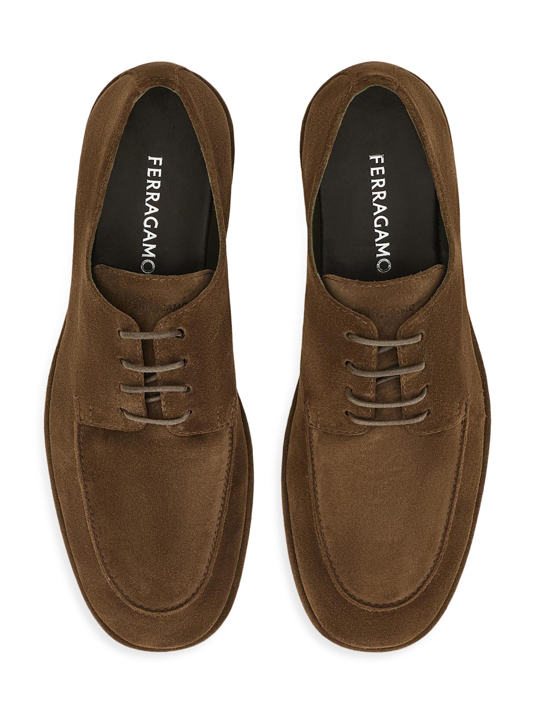 【美品】サルヴァトーレ フェラガモ　スウェード レースアップ 革靴 FERRAGAMO サルヴァトーレフェラガモ Salvatore Ferragamo