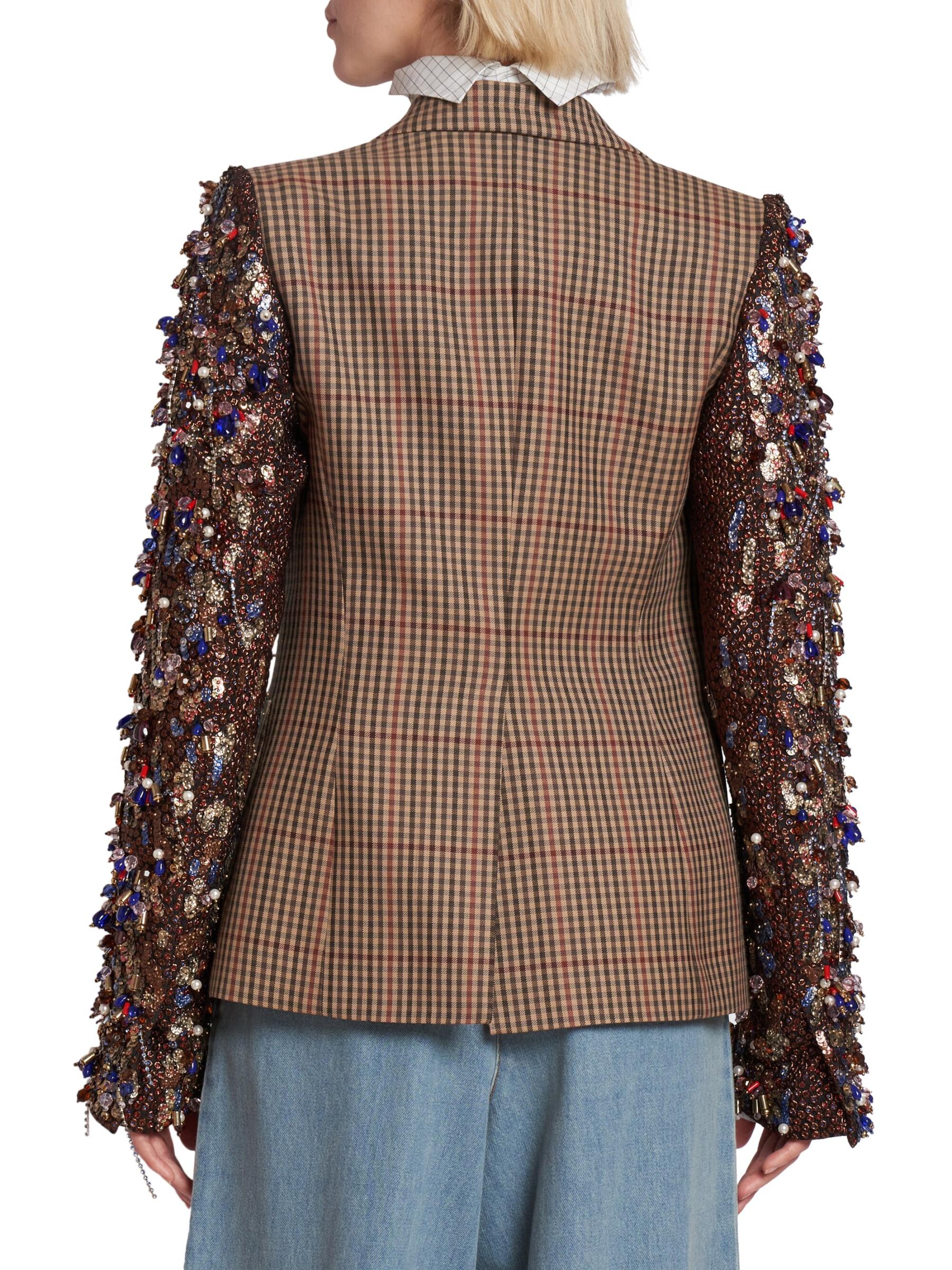 DRIES VAN NOTEN ブラウン ダブルブレストジャケット 48