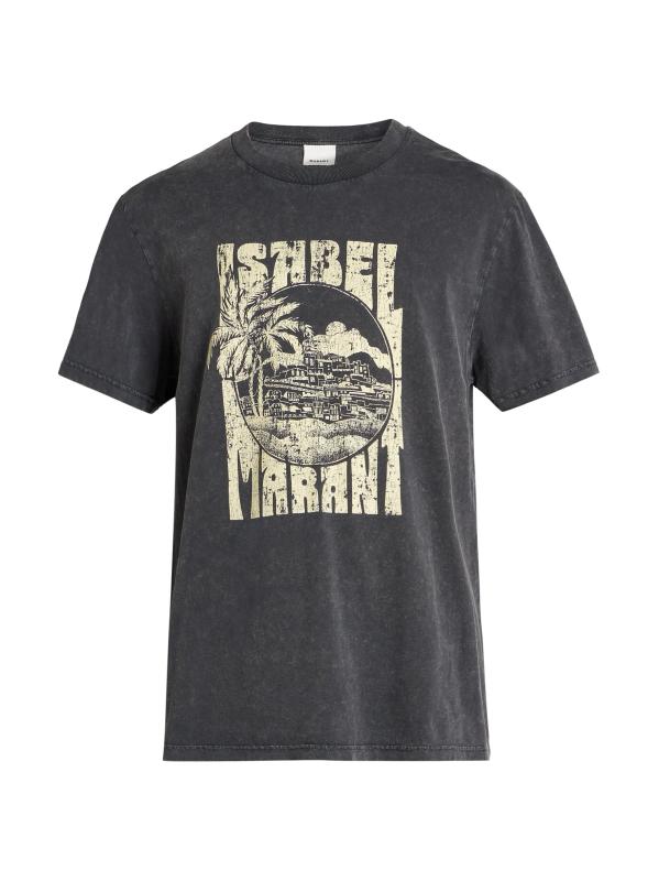 Isabel Marant ★ オノレ ロゴ コットン Tシャツ Isabel Marant - オノレ ロゴ コットン Tシャツ をオンライン