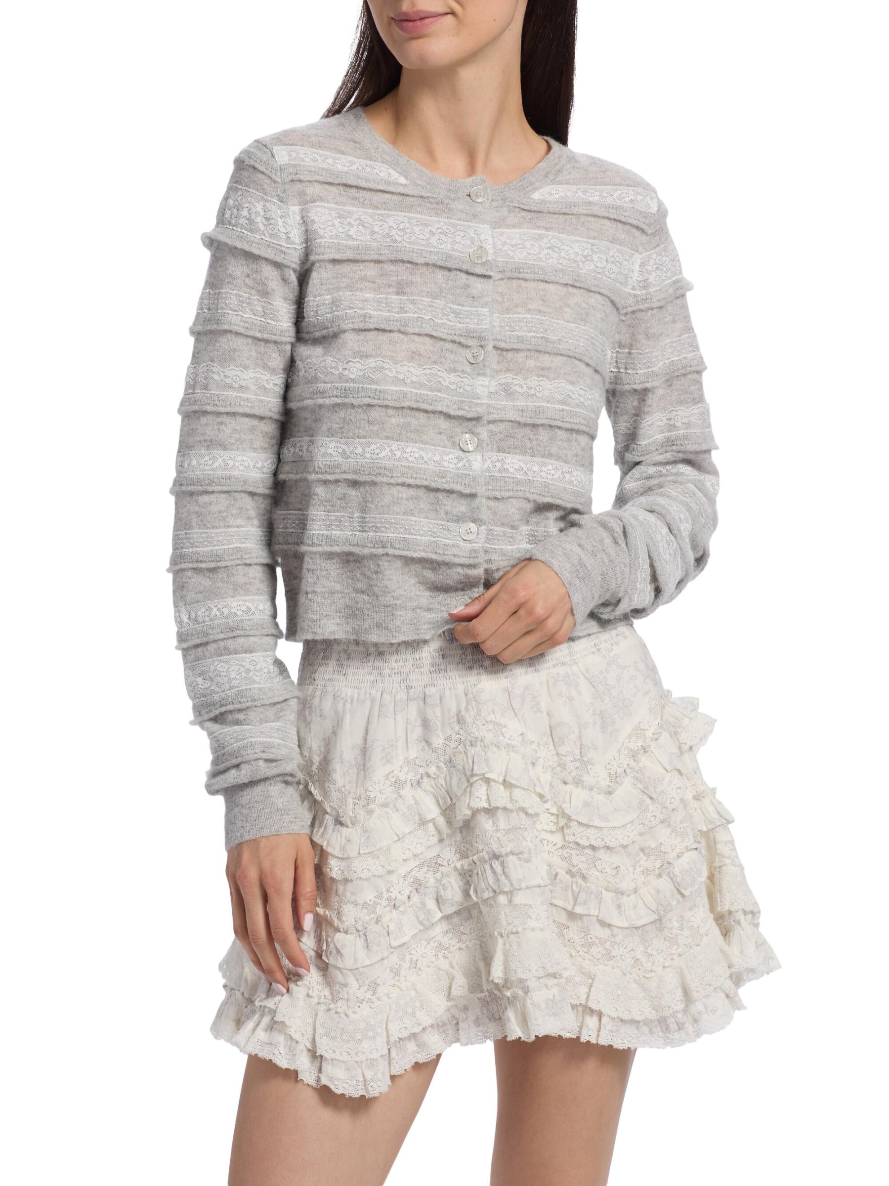 おーさかーな　　　ストライプ　カーディガン シアー ストライプ カーディガン