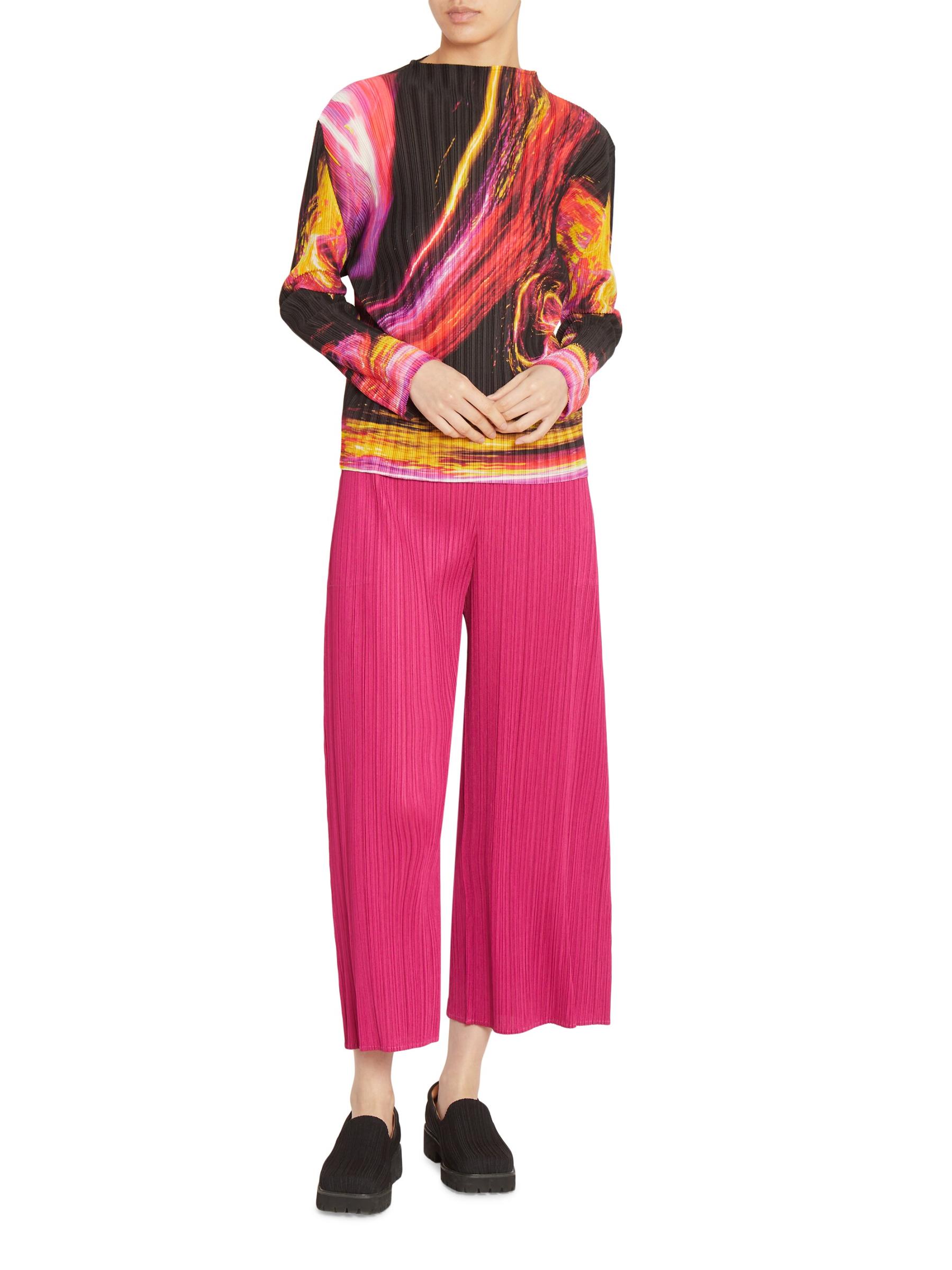トップス PLEATS PLEASE ISSEY MIYAKE SPECTRUM RIB Shop Pleats Please Issey Miyake - Spectrum Ribbed Top | Saks