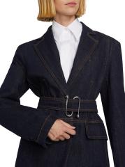 Shop Sportmax - Domino Denim Belted Jacket | Saks Fifth