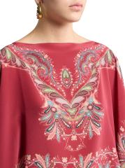 ETRO 刺繍入り ポンチョ マルチカラー ETRO フラワー ツイル ガウンスタイル ジャケット マルチカラー