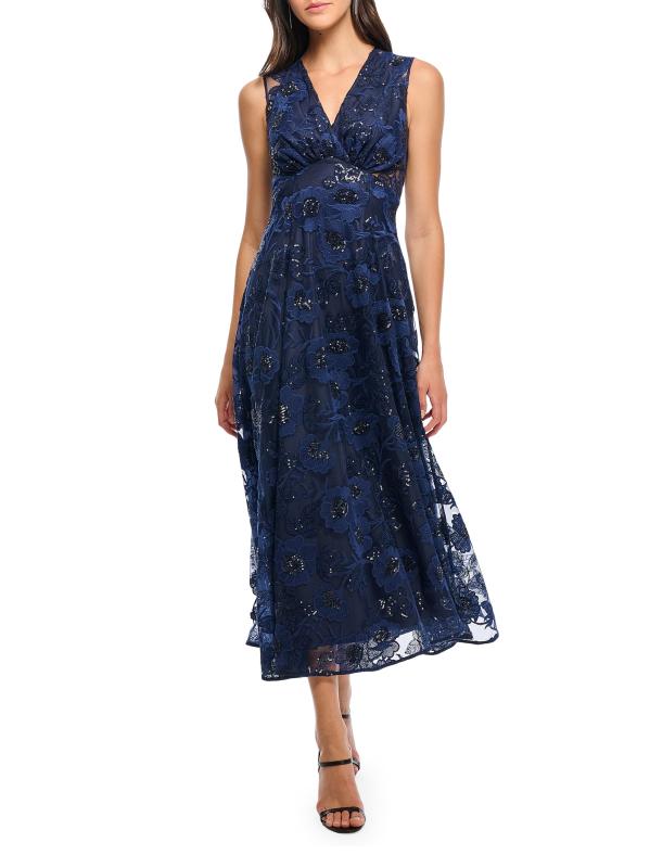 Shop Shoshanna Elliott Embroidered Lace Maxi Dress Saks Fifth