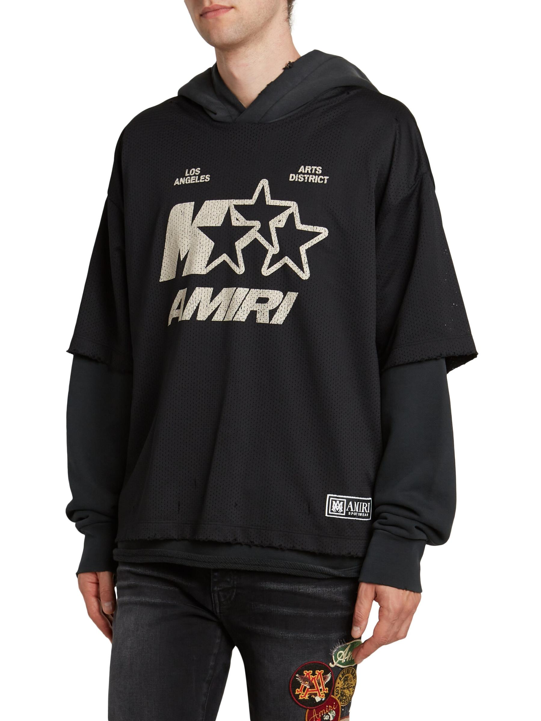 Amiri - スター・メッシュ・レイヤード・パーカー をオンライン