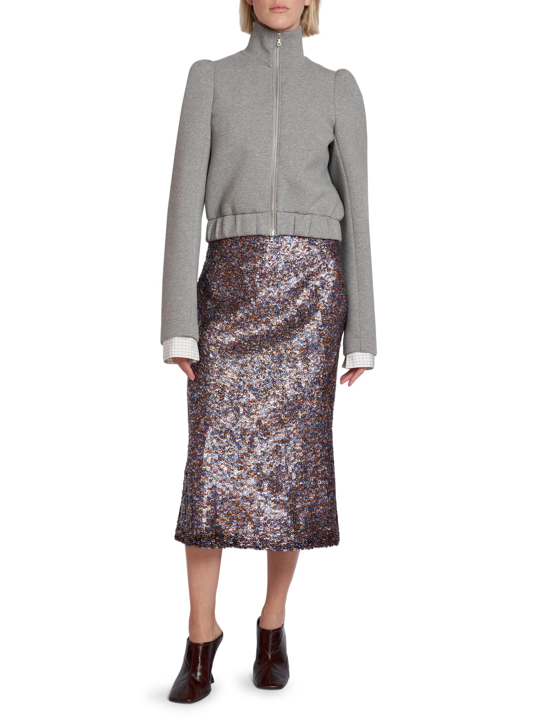 【大人気】Dries Van Noten シビル ミディスカート Dries Van Noten - シビル・スパンコール・ウール・ブレンド