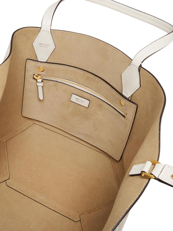 #4: حقيبة يد متوسطة الحجم من الجلد المثقب بالألماس - لاتيه جولد