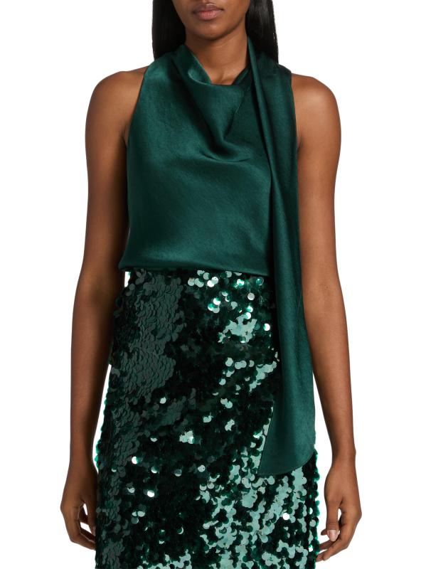 #2: بلوزة ساتان برقبة على شكل وشاح - جونيبر