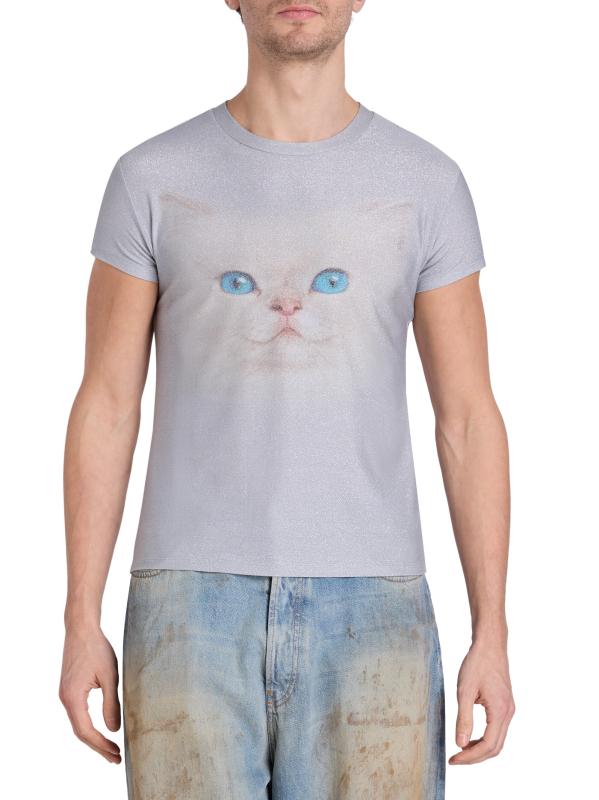 Shop Acne Studios - ETZ AI Cat Crewneck T-Shirt | Saks Fifth